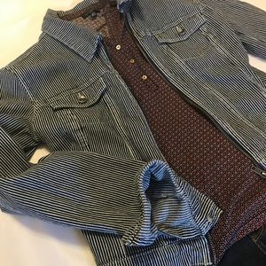 PIN STRIPPED CROP JACKET